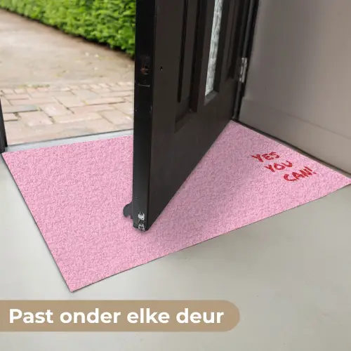 Yes you can do it - Rood - Roze Deurmat klein -USP_NL