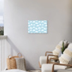 Wolken - Illustratie - Blauw Tuinposter op houten frame 2 cm dik klein 845 -sfeer1