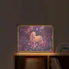 Paard - Bloemen - Paars - Vlinder Light Box met batterij (Wandlamp kind) middel -sfeer1_kind