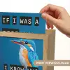 Vogel - Decoratie - Ijsvogel - Blauw Light Box met kabel (Wandlamp) klein -USP_websiteprintNL