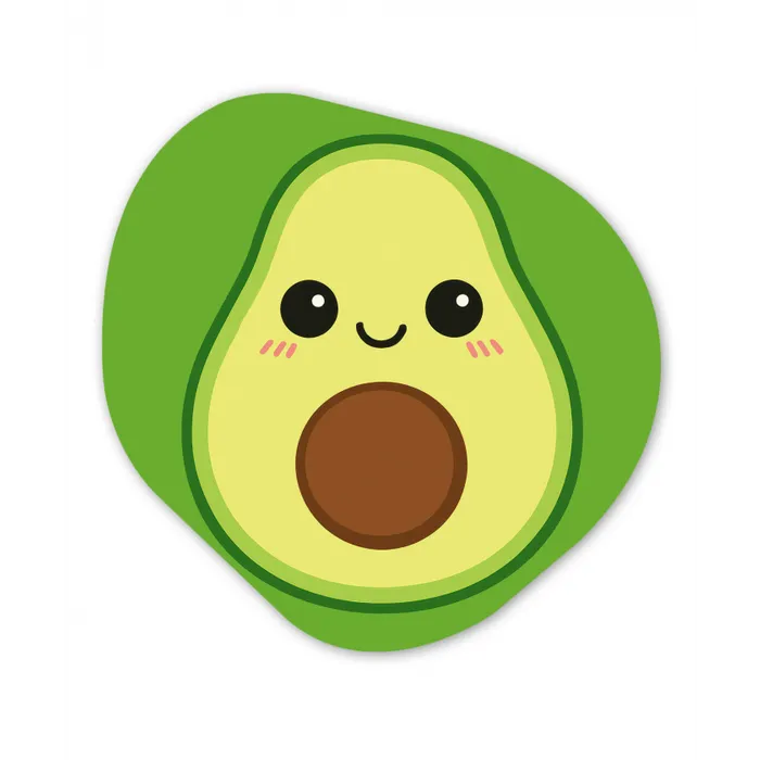 Avocado - Groen - Speels Wandcirkel Organisch Forex 3mm klein -3d