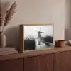 Molen - Weerspiegeling - Landschap - Water Light Box met batterij (Wandlamp) middel -sfeer2