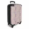 Klassiek bloemen patroon paars NBS - Handbagage koffer - Kinderen Unisex middel -productfoto_3d