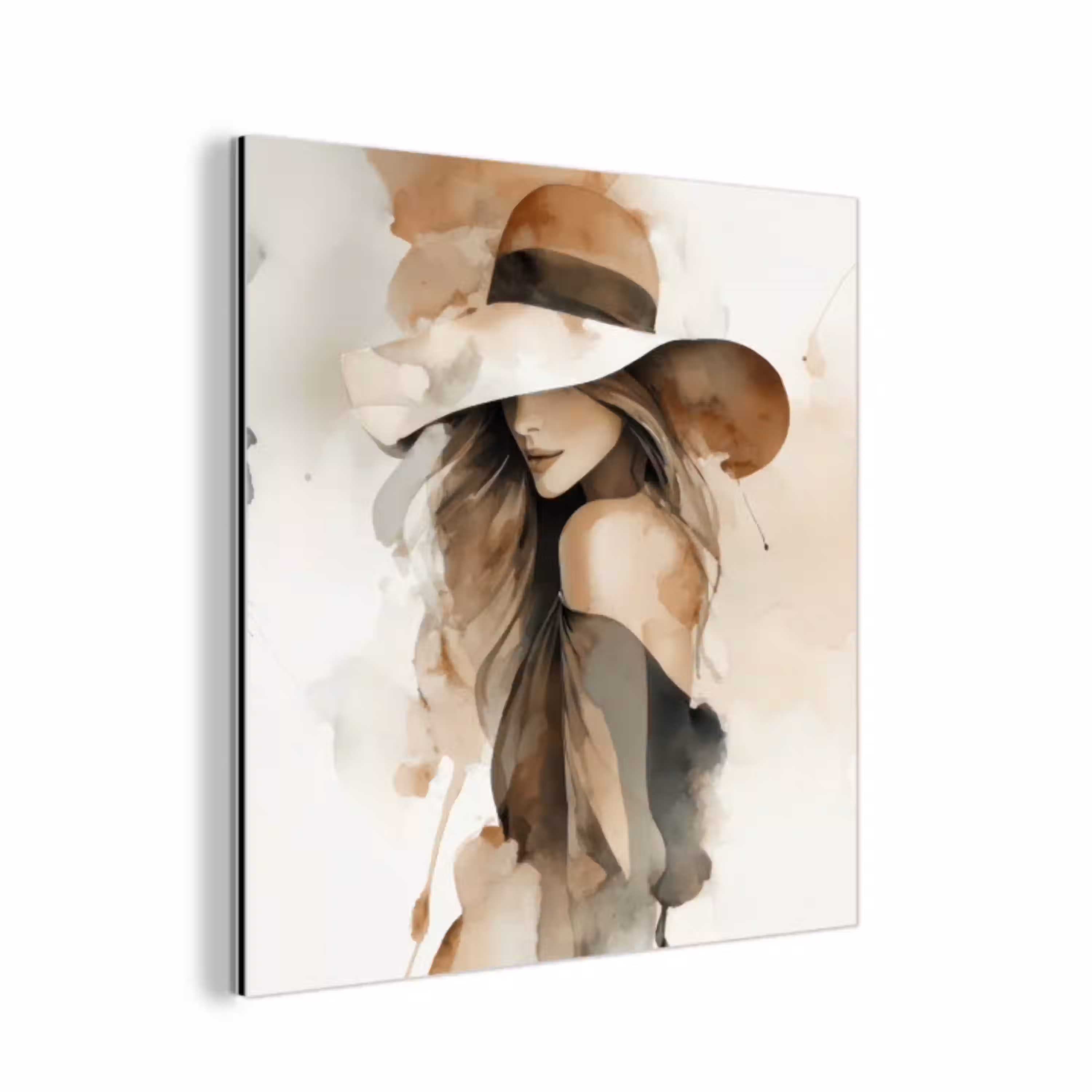 Mysterieus - Vrouw - Sepia aluminium wit klein -3d
