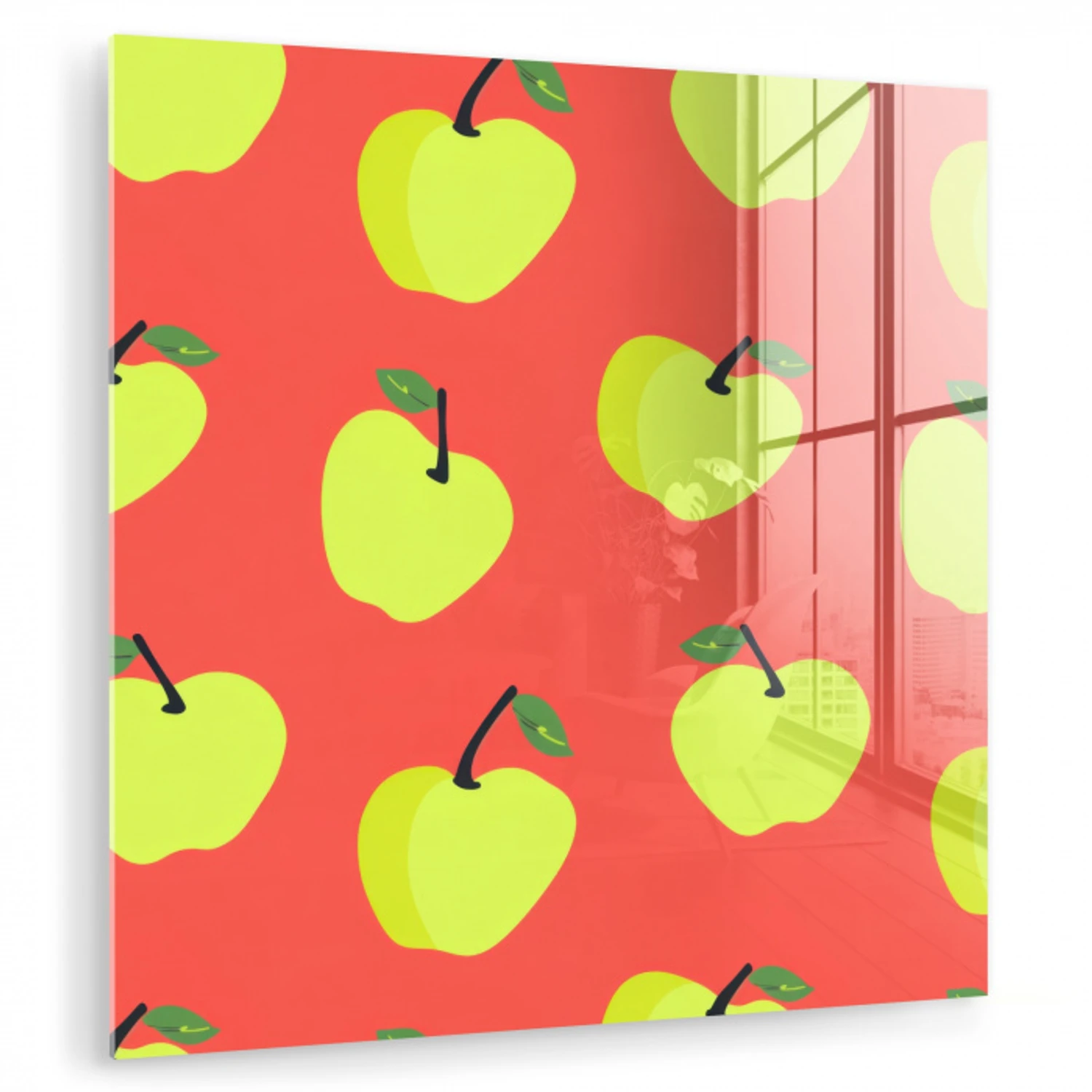 Appels - Modern - Groen plexiglas 5mm klein 11 -zzzproduct_nieuw