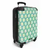 Vintage bloemenpatroon - Groen NBS - Handbagage koffer - Kinderen Unisex middel -productfoto_3d