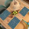 Terrazzo -  Patroon - Kleurrijk - Diep blauw Placemat vinyl groot 368 -zzsfeer5_Kitchenyeah-website