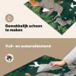 Tropisch - Jungle -  Groen Inductie beschemer met haakjes klein -ky-schoon-nl