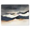 Bergen - Donkerblauw - Landschap muismat rubber klein -3d
