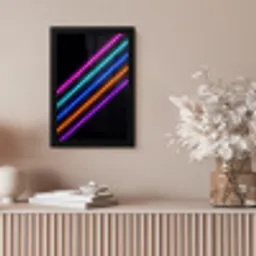 Esthetiek - Retro - Neon fotolijst zwart zonder passe partout klein -sfeer5