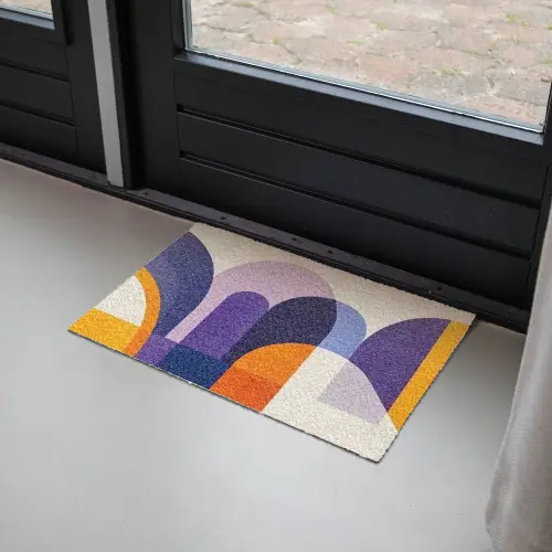 Vormen - Abstract - Grafisch - Oranje Deurmat klein -sfeer2