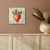 Aardbei - Rood - Mozaïek - Fruit aluminium wit klein -sfeer4