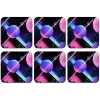 Bollen - Neon - Lijnen - Roze onderzetter kurk middel -zkaufland3dotto