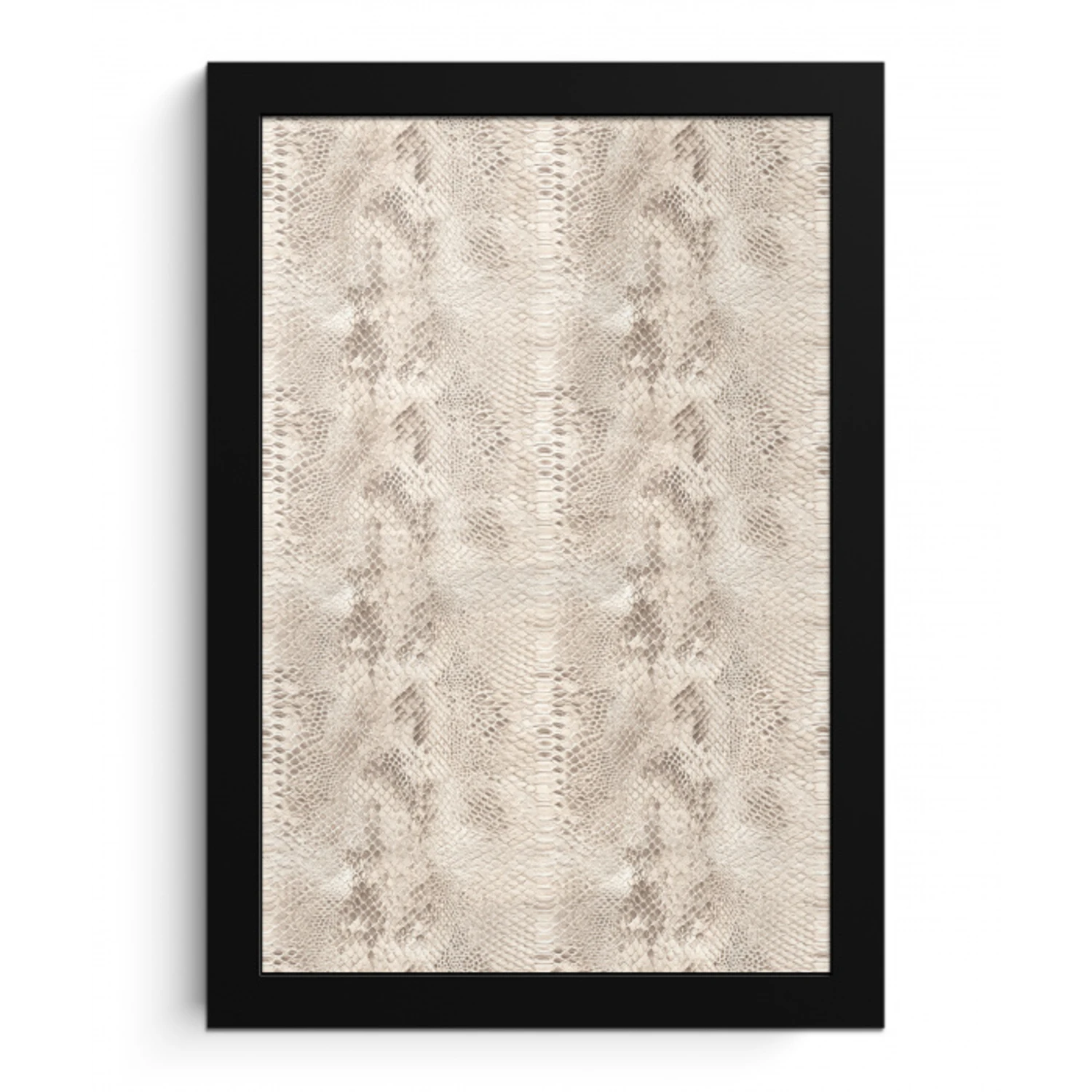 Slang - Patroon - Beige fotolijst zwart zonder passe partout klein 224 -3d
