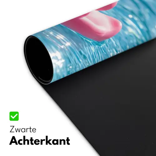 Badeend - Dobberend - Roze Muismat XXL klein -sfeer2