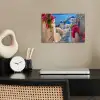 Santorini - Bloemen - Griekenland poster papier klein -sfeer1