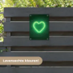 Neon - Groen - Licht tuinposter los doek klein -sfeer3
