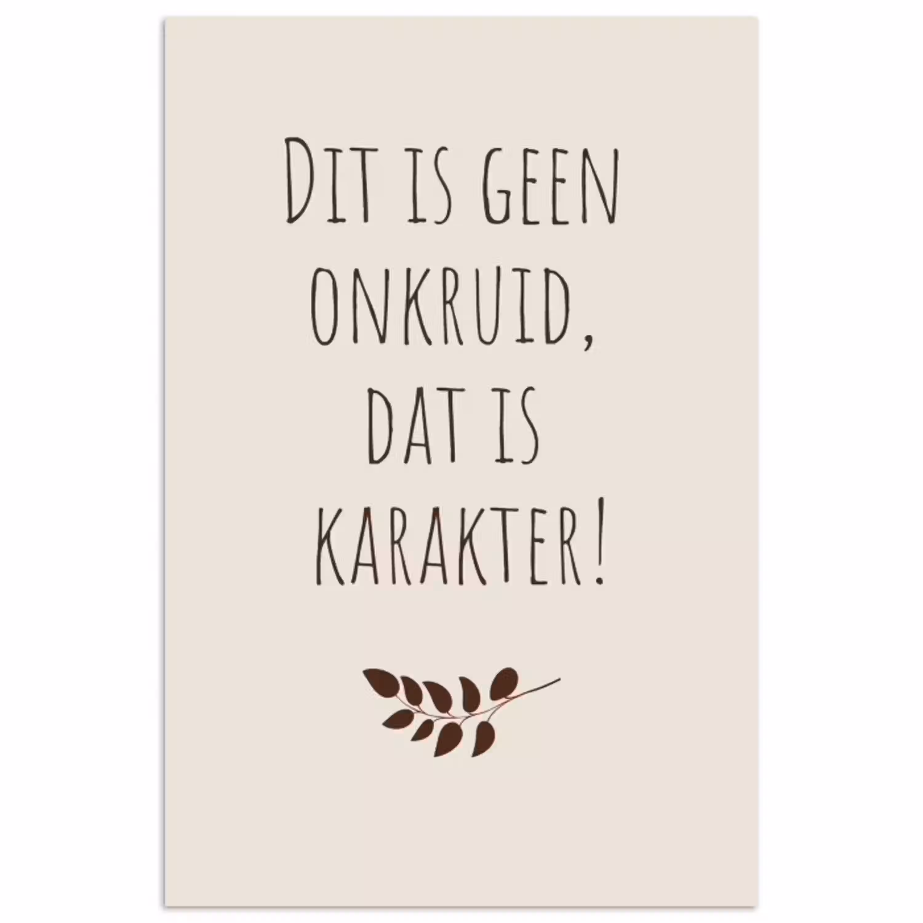 Bruin - Minimalistisch - Quote - Zomer poster papier klein -3d