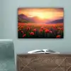 Landschap - Zonsondergang - Bloemenveld canvas 2cm klein -sfeer4