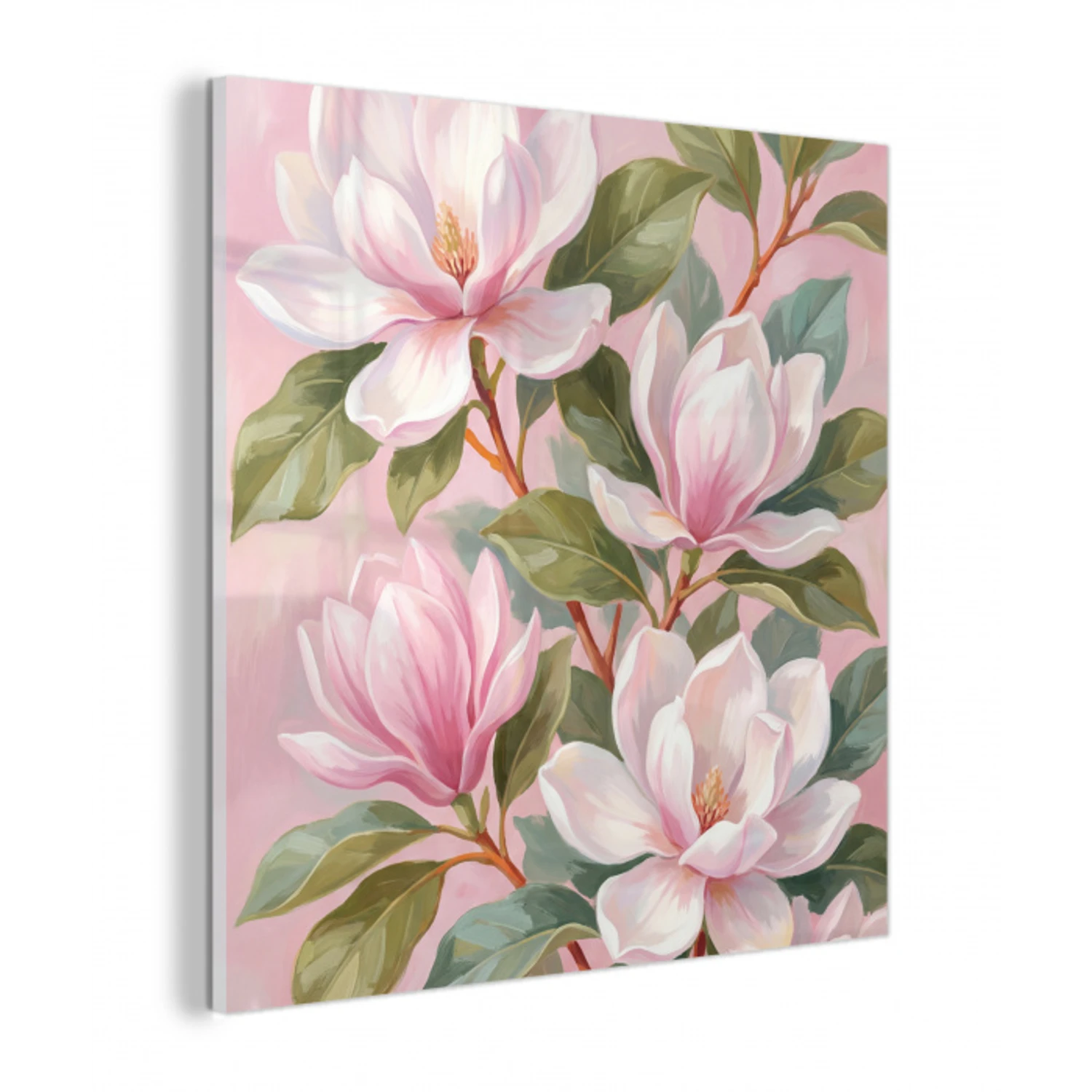 Magnolia's - Patroon - Roze plexiglas 5mm klein -z3d