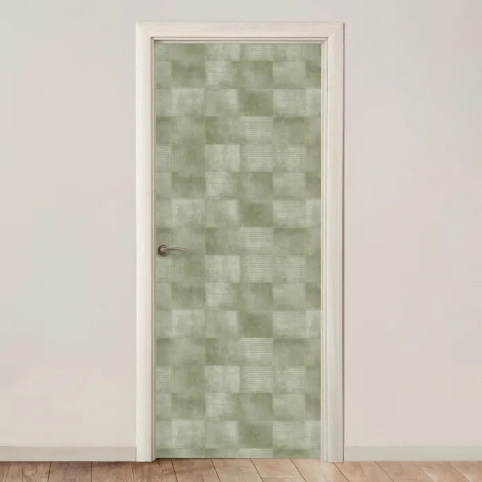 Vlakken - Rustiek - Groen deurposter klein 289 -3d_beige