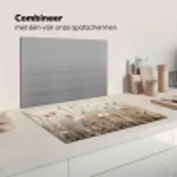 Bloemen - Roze - Modern - Beige Inductie beschermer vinyl 3mm klein -wsfeer7_website
