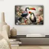 Toekan - Vogels - Bloemen - Jungle canvas 2cm klein -sfeer6