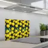 Gele - Citroenen - Druppels - Fruit keuken achterwand spatscherm klein 900 -3d_schuin