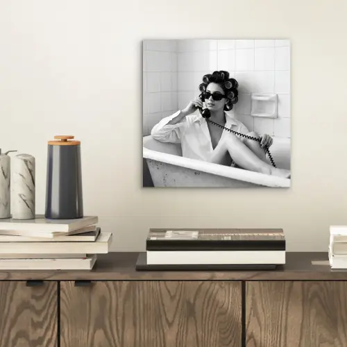 Bad - Vrouw - Zwart - Wit aluminium wit klein -sfeer1