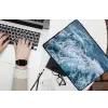 Golven - Oceaan - Blauw laptophoes neopreen klein -bureau