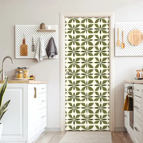 Botanisch - Retro - Groen deurposter klein 289 -sfeer5