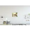 Bloesems - Zonlicht - Quote - Wit textielposter latten blank klein -kinderkamer