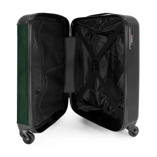 Lederen look mos groen NBS - Handbagage koffer - Kinderen Unisex middel -binnenkant