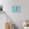 Bolletjes - Schepijs - Hoorntje - Blauw tuinposter los doek klein -sfeer8