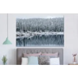 Bos - Reflectie - Meer - Winter - Serene forex 5mm xxl -slaapkamer