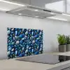 Blauwe - Oceaan - Kiezels keuken achterwand spatscherm klein 900 -3d_schuin