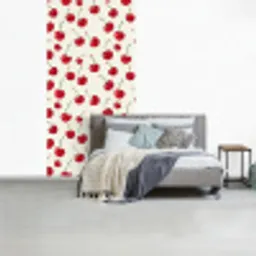 Kersen - Minimalistisch - Rood fotobehang vinyl groot 64 -slaapkamer