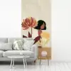 Vrouw - Minimalistisch - Bloem fotobehang vinyl groot -woonkamer