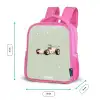Beige retro raceauto op groene stippen achtergrond Kinderrugzak - Roze middel -productfoto_formaten