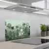 Tropische tuin - Koepelgebouw - Bloemen keuken achterwand spatscherm klein -3d_schuin