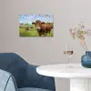 Koe - Weide - Bloemen poster papier klein -sfeer3