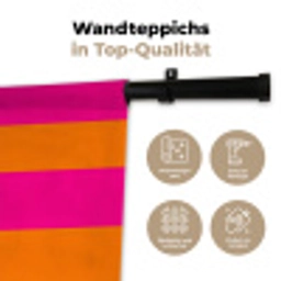 Strepen - Horizontaal - Roze Wandkleed katoen klein 269 -tsfeer2_DE