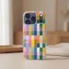 Blokken - Vierkant - Patroon - Gekleurd Telefoonhoesje iPhone 17 Pro klein -sfeer2