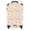 Terrazzo patroon veelkleurig beige roze NBS - Handbagage koffer - Volwassenen Unisex middel -productfoto_recht