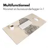 Lijnen - Abstract - Golvend - Zwart Muismat XXL klein -sfeer4