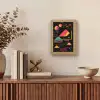Piramides - Cirkels - Neonkleuren - Geometrisch Light Box met kabel (Tafellamp) klein -sfeer2