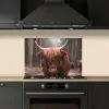 Schotse hooglander - Bos - Koe - Dieren - Natuur keuken achterwand spatscherm klein -sfeer1