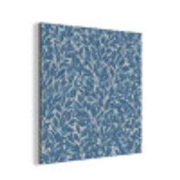 Bladeren - Klassiek - Patroon - Donkerblauw - Vintage aluminium wit klein 46 -3d