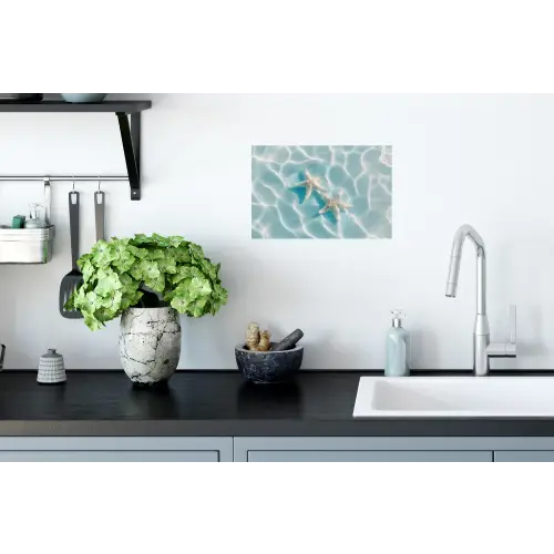 Zeesterren - Golvend water - Rustgevend Muursticker klein -keuken