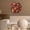 Aardbei - Fruit - Rood Akoestische PET Vilt - Rond klein -sfeer1